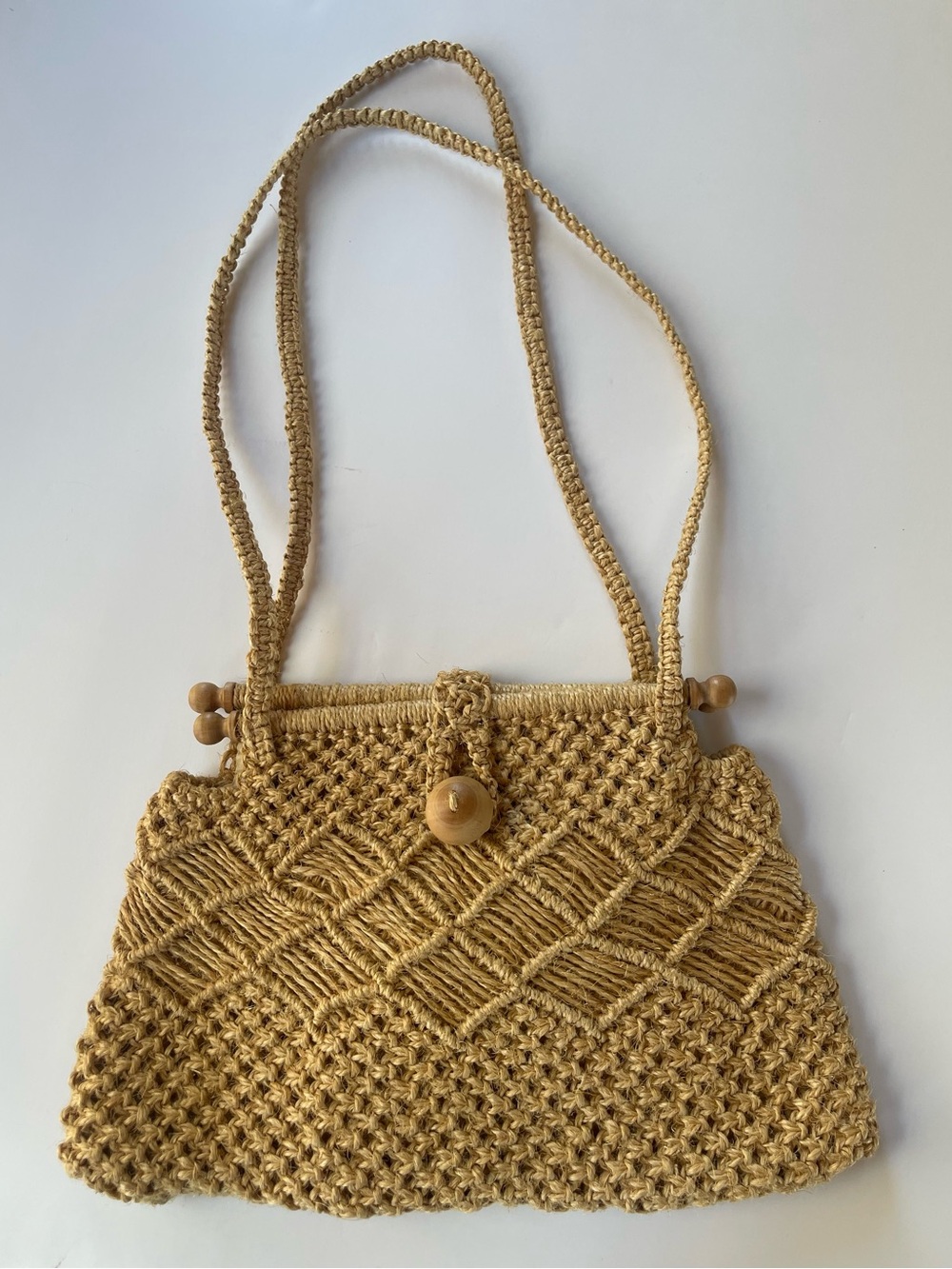 Jute Handbag, Antique